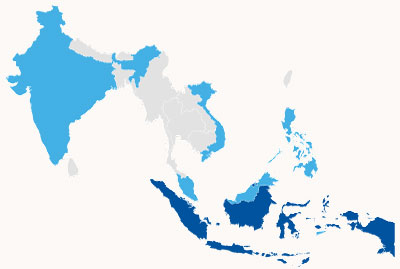 south asia map